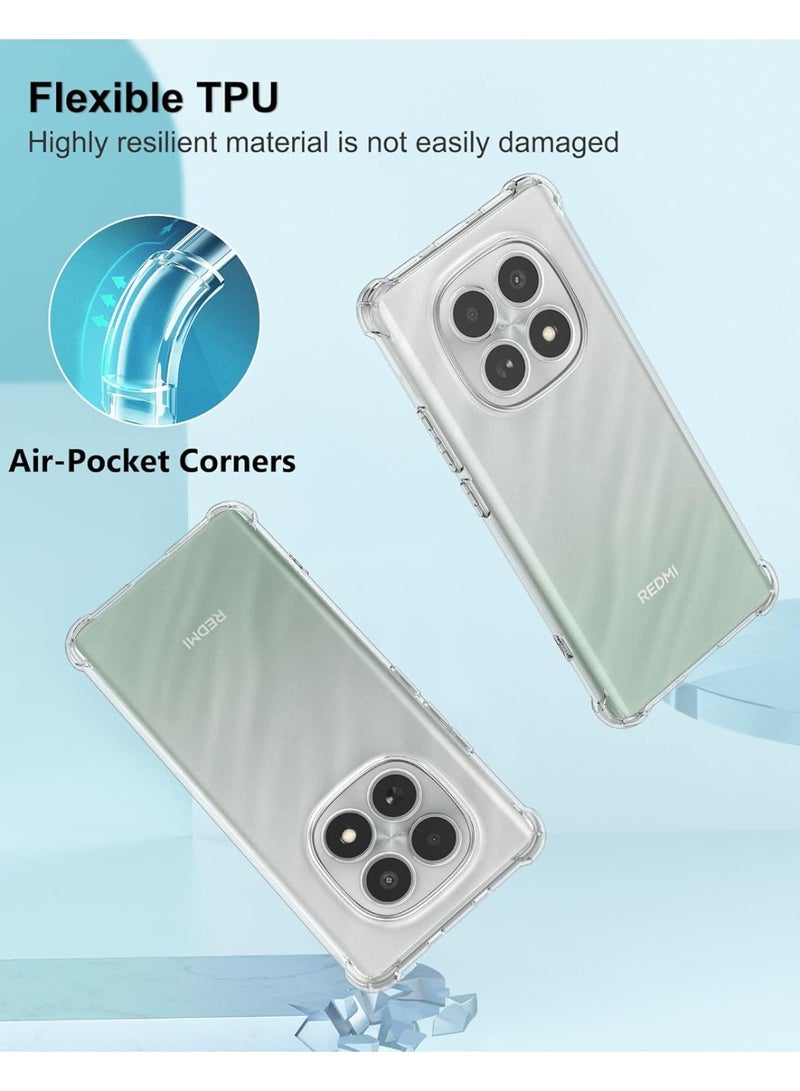 جراب حماية شفاف من مادة TPU الناعمة وخفيف الوزن لهاتف Redmi Note 15 5G، مزود بحماية للكاميرا. - Image 4